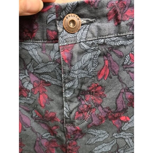 Duluth Trading Co Womens Skort Size 12 Gray Floral Outdoor Hiking Sports - Picture 4 of 9